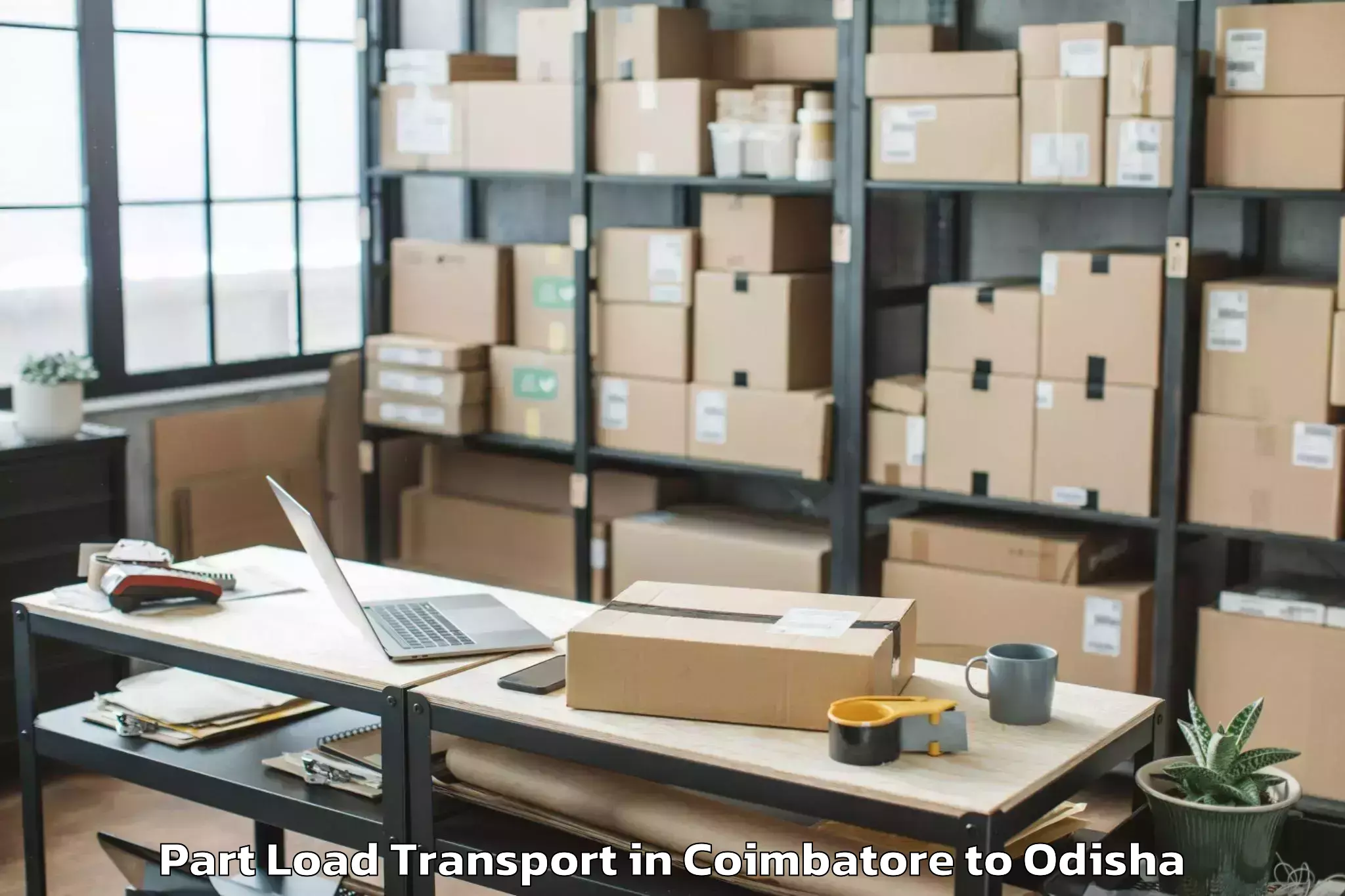 Book Coimbatore to Bhuban Part Load Transport Online